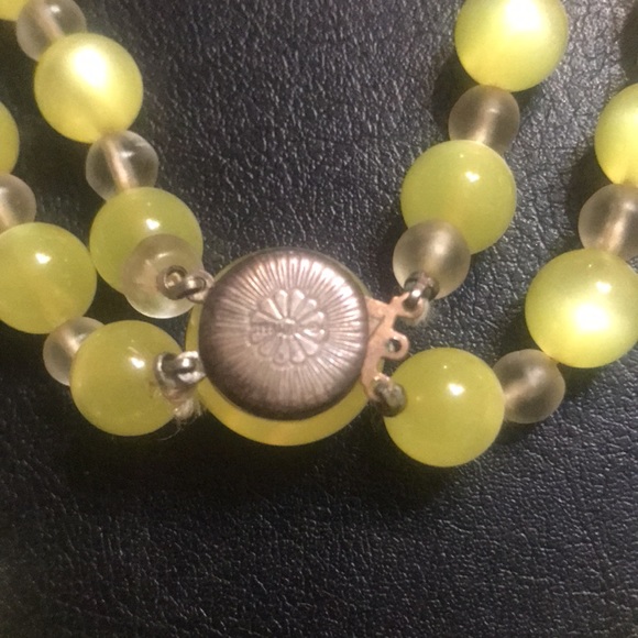 Vintage Lemon-drop Moonglow double strand beads Sterling silver - Picture 6 of 6